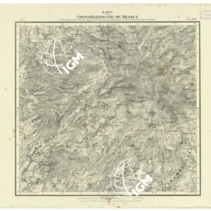 UEBERSICHT DER TOPOGRAPHISCHEN KARTE VON DEM GROSSHERZOGTHUME HESSEN - FOGLIO 11 SCHOTTEN