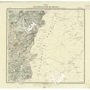 UEBERSICHT DER TOPOGRAPHISCHEN KARTE VON DEM GROSSHERZOGTHUME HESSEN - FOGLIO 12 HERBSTEIN