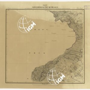 UEBERSICHT DER TOPOGRAPHISCHEN KARTE VON DEM GROSSHERZOGTHUME HESSEN - FOGLIO 13 FAUERBACH