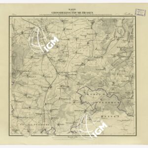 UEBERSICHT DER TOPOGRAPHISCHEN KARTE VON DEM GROSSHERZOGTHUME HESSEN - FOGLIO 14 FRIEDBERG