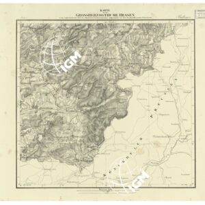 UEBERSICHT DER TOPOGRAPHISCHEN KARTE VON DEM GROSSHERZOGTHUME HESSEN - FOGLIO 15 BUDINGEN