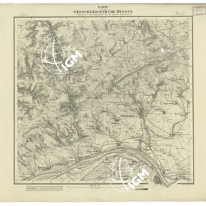 UEBERSICHT DER TOPOGRAPHISCHEN KARTE VON DEM GROSSHERZOGTHUME HESSEN - FOGLIO 16 KASTEL