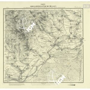 UEBERSICHT DER TOPOGRAPHISCHEN KARTE VON DEM GROSSHERZOGTHUME HESSEN - FOGLIO 17 KELSTERBACH
