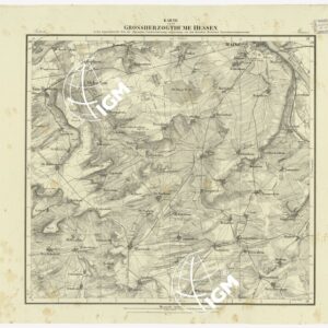 UEBERSICHT DER TOPOGRAPHISCHEN KARTE VON DEM GROSSHERZOGTHUME HESSEN - FOGLIO 20 MAINZ