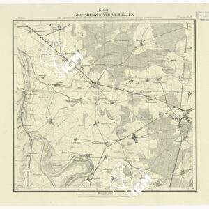 UEBERSICHT DER TOPOGRAPHISCHEN KARTE VON DEM GROSSHERZOGTHUME HESSEN - FOGLIO 21 DARMSTADT