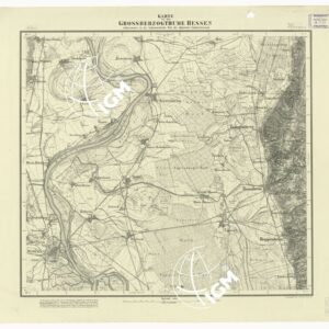 UEBERSICHT DER TOPOGRAPHISCHEN KARTE VON DEM GROSSHERZOGTHUME HESSEN - FOGLIO 25 WORMS