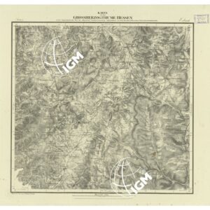 UEBERSICHT DER TOPOGRAPHISCHEN KARTE VON DEM GROSSHERZOGTHUME HESSEN - FOGLIO 26 ERBACH