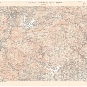 L'ESERCITO ITALIANO NELLA GRANDE GUERRA 1915-1918 - VOL. IV 1917-TOMO 2°TER - Carta 1 - La zona degli altipiani tra Adige e Brenta