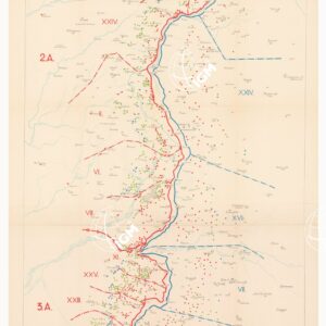 L'ESERCITO ITALIANO NELLA GRANDE GUERRA 1915-1918 - VOL. IV 1917 - TOMO 2° TER - Carta 14 - Lo schieramento delle opposte artiglierie al 18 agosto 1917