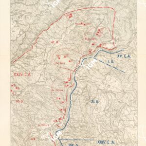 L'ESERCITO ITALIANO NELLA GRANDE GUERRA 1915-1918 - VOL. IV 1917 - TOMO 2° TER - Carta 17 - La situazione delle forze contrapposte sulla fronte del XXIV C.A. al 18 agosto 1917