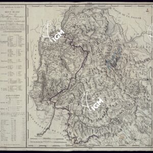 LE DEPARTEMENT DU MONT-BLANC REUNI A' LA REPUBLIQUE FRANCAISE PAR DECRET DE LA CONVENTION NATIONALE DU 29 NOVEMBRE 1792. DIVISE EN 7 DISTRICTS ET 83 CANTONS.