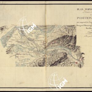 PLAN TOPOGRAPHIQUE A'L'ECHELLE D'1 A 20.000 METRES DE LA POSITION D'AITON QUI COMPREND LES COMMUNES ENVIRONNANTES DE BOURGNEUF MONTARANGER MONTGILBERT AIGUBELLE BONVILLARET AITON ET CHAMOUSSET.