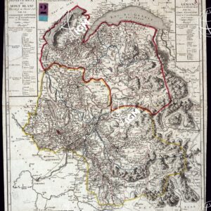 ATLAS NATIONALE DE FRANCE. FOGLIO N. 85 DEPARTEMENT DU MONT BLANC DECRETE LE 29 JANVIER 1793 PAR LA CONVENTION NATIONALE. DEPARTEMENT DU LEMAN DECRETE LE 28 FLORAL AN 6 PAR LE CORPS LEGISLATIFS.