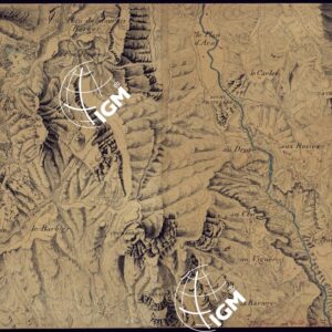 CARTA DI UNA PARTE DELLA VALLE DELL'ARC A MONTE DI MODANE TRA LE VERNEY E BOURGET- FOGLIO 1.