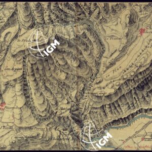 CARTA DI UNA PARTE DELLA VALLE DELL'ARC A MONTE DI MODANE TRA LE VERNEY E BOURGET- FOGLIO 2.