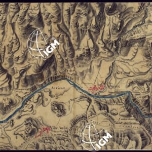 CARTA DI UNA PARTE DELLA VALLE DELL'ARC A MONTE DI MODANE TRA LE VERNEY E BOURGET- FOGLIO 3.