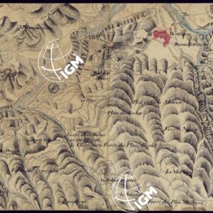 CARTA DI UNA PARTE DELLA VALLE DELL'ARC A MONTE DI MODANE TRA LE VERNEY E BOURGET- FOGLIO 4.