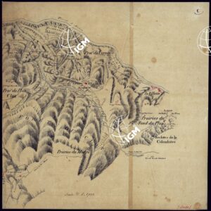 CARTA DI UNA PARTE DELLA VALLE DELL'ARC A MONTE DI MODANE TRA LE VERNEY E BOURGET- FOGLIO 5.