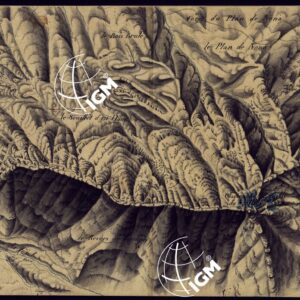 CARTA DI UNA PARTE DELLA VALLE DELL'ARC A MONTE DI MODANE TRA LE VERNEY E BOURGET- FOGLIO 7.