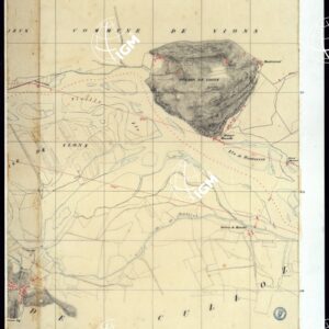 TABLEAU D'ASSEMBLAGE DE CARTE DES BASSINS INONDABLES DU RHONE ET DU GUIERS RELATIVE AUX LIGNES LATERALES LEVEE ET DESSINEE A' L'ECHELLE D'UN 5.000 ME PAR LES CAP. NES DU GENIE CIVIL MELANO ET BAGETTI - BASSIN DE CHOUTAGNE FOGLIO II - PARTE 2.
