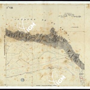 TABLEAU D'ASSEMBLAGE DE CARTE DES BASSINS INONDABLES DU RHONE ET DU GUIERS RELATIVE AUX LIGNES LATERALES LEVEE ET DESSINEE A' L'ECHELLE D'UN 5.000 ME PAR LES CAP. NES DU GENIE CIVIL MELANO ET BAGETTI - FOGLIO VIII.