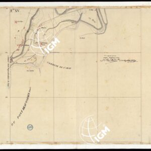 TABLEAU D'ASSEMBLAGE DE CARTE DES BASSINS INONDABLES DU RHONE ET DU GUIERS RELATIVE AUX LIGNES LATERALES LEVEE ET DESSINEE A' L'ECHELLE D'UN 5.000 ME PAR LES CAP. NES DU GENIE CIVIL MELANO ET BAGETTI - FOGLIO XV.