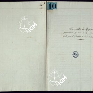 BROUILLON DU REGISTRE PRESENTANT LES RESULTATS DES OPERATIONS TRIGONOMETRIQUE FAITES POUR LA FORMATION DEL LA CARTE DES BAUGES L'AN 1816 - libretto 2