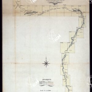 MODELE QUI SERT POUR L'UNION DES FEUILLES, QUI COMPOSENT LA CARTE DE LA GRANDE ROUTE DEPUIS CHAMBERY JUSQU'A S. JEAN DE MAURIENNE LEVEE SUR LIEUX DANS SUR LIEUX DANS ANNES 1781 ET 1782 PAR MARCHETTI INGENIUR TOPOGRAPHE DE S. M. - QUADRO D'UNIONE.