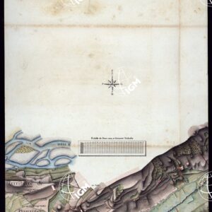 MODELE QUI SERT POUR L'UNION DES FEUILLES, QUI COMPOSENT LA CARTE DE LA GRANDE ROUTE DEPUIS CHAMBERY JUSQU'A S. JEAN DE MAURIENNE LEVEE SUR LIEUX DANS SUR LIEUX DANS ANNES 1781 ET 1782 PAR MARCHETTI INGENIUR TOPOGRAPHE DE S. M. - FOGLIO VII.