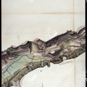 MODELE QUI SERT POUR L'UNION DES FEUILLES, QUI COMPOSENT LA CARTE DE LA GRANDE ROUTE DEPUIS CHAMBERY JUSQU'A S. JEAN DE MAURIENNE LEVEE SUR LIEUX DANS SUR LIEUX DANS ANNES 1781 ET 1782 PAR MARCHETTI INGENIUR TOPOGRAPHE DE S. M. - FOGLIO VIII.