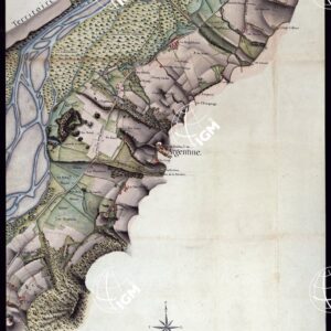 MODELE QUI SERT POUR L'UNION DES FEUILLES, QUI COMPOSENT LA CARTE DE LA GRANDE ROUTE DEPUIS CHAMBERY JUSQU'A S. JEAN DE MAURIENNE LEVEE SUR LIEUX DANS SUR LIEUX DANS ANNES 1781 ET 1782 PAR MARCHETTI INGENIUR TOPOGRAPHE DE S. M. - FOGLIO XV.
