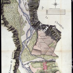 MODELE QUI SERT POUR L'UNION DES FEUILLES, QUI COMPOSENT LA CARTE DE LA GRANDE ROUTE DEPUIS CHAMBERY JUSQU'A S. JEAN DE MAURIENNE LEVEE SUR LIEUX DANS SUR LIEUX DANS ANNES 1781 ET 1782 PAR MARCHETTI INGENIUR TOPOGRAPHE DE S. M. - FOGLIO XX.