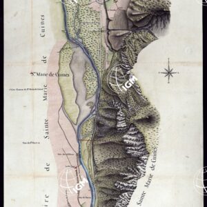 MODELE QUI SERT POUR L'UNION DES FEUILLES, QUI COMPOSENT LA CARTE DE LA GRANDE ROUTE DEPUIS CHAMBERY JUSQU'A S. JEAN DE MAURIENNE LEVEE SUR LIEUX DANS SUR LIEUX DANS ANNES 1781 ET 1782 PAR MARCHETTI INGENIUR TOPOGRAPHE DE S. M. - FOGLIO XXI.
