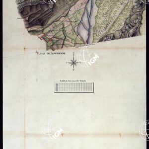 MODELE QUI SERT POUR L'UNION DES FEUILLES, QUI COMPOSENT LA CARTE DE LA GRANDE ROUTE DEPUIS CHAMBERY JUSQU'A S. JEAN DE MAURIENNE LEVEE SUR LIEUX DANS SUR LIEUX DANS ANNES 1781 ET 1782 PAR MARCHETTI INGENIUR TOPOGRAPHE DE S. M. - FOGLIO XXIII.