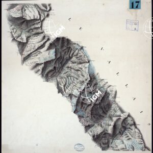 CARTA DEI CORDONI SANITARI SULLA FRONTIERA DELLA SAVOIA DAL COLLE DELLA BALMA AL M.TE TABOR - FOGLIO 1.