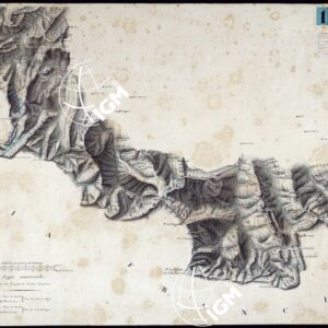 CARTA DEI CORDONI SANITARI SULLA FRONTIERA DELLA SAVOIA DAL COLLE DELLA BALMA AL M.TE TABOR - FOGLIO 8 E SEGNI CONVENZIONALI.