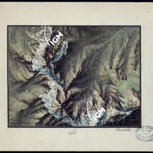 TRE MODELLI DI TOPOGRAFIA IN ACQUERELLO DEL CELEBERE TOPOGRAFO BRAMBILLA CAV. VITTORIO 2 ALLA SCALA DI  1:20.000 ED 1 A QUELLA DEL 40.000. - DISEGNO 2.