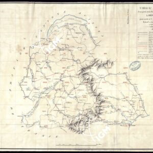 TABLEAU D'ASSEMBLAGE D'UNE PARTIE DE LA GRANDE CARTE MILITAIRE, COMPRENANT LE DUCHE' DE SAVOYE POUR SERVIR A'L'INTELIGENCE D'UN MOMOIRE RELATIF A LA DEFENSE DE CE PAYS A'L'ECHELLE DE 1/500.000.