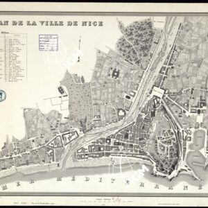 PLAN DE LA VILLE DE NICE.
