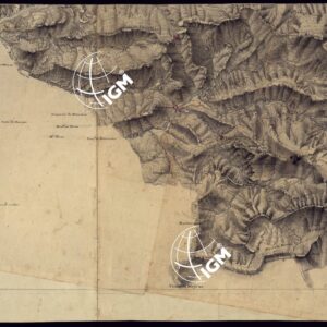 CARTA ORIGINALE LEVATA SUL TERRENO ALLA SCALA 1:20 000 CHE DALLA VALLE DI BLORA SI ESTENDE FINO AL MARE E DALLA VESUBIA SINO AI CONFINI DELLA FRANCIA SUL FIUME VAR E PARTE DELL'ESTERON - FOGLIO 9.