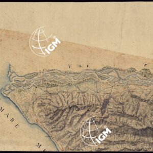 CARTA ORIGINALE LEVATA SUL TERRENO ALLA SCALA 1:20 000 CHE DALLA VALLE DI BLORA SI ESTENDE FINO AL MARE E DALLA VESUBIA SINO AI CONFINI DELLA FRANCIA SUL FIUME VAR E PARTE DELL'ESTERON - FOGLIO 11.