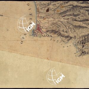 CARTA ORIGINALE LEVATA SUL TERRENO ALLA SCALA 1:20 000 CHE DALLA VALLE DI BLORA SI ESTENDE FINO AL MARE E DALLA VESUBIA SINO AI CONFINI DELLA FRANCIA SUL FIUME VAR E PARTE DELL'ESTERON - FOGLIO 12.