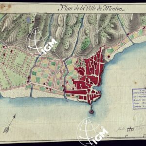 PLAN DE LA VILLE DE MENTON.