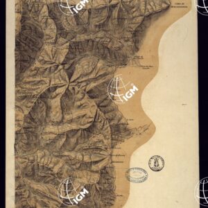 PIANO TOPOGRAFICO DEL CONTADO DI NIZZA DISEGNATO D'ORDINE DI S.E. MARCHESE DI FAVERGES T.E GENERALE, GOVERNATORE, E COMANDANTE G.LE DELLA DIVISIONE DI CUNEO 1832 - FOGLIO 8.