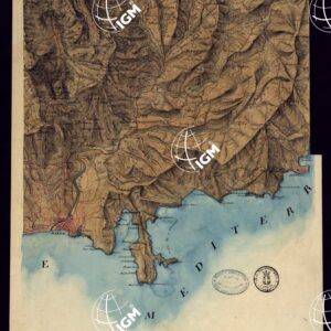 PIANO TOPOGRAFICO DEL CONTADO DI NIZZA DISEGNATO D'ORDINE DI S.E. MARCHESE DI FAVERGES T.E GENERALE, GOVERNATORE, E COMANDANTE G.LE DELLA DIVISIONE DI CUNEO 1832 - FOGLIO 15.