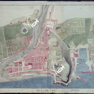 PLAN DE LA VILLE DE NICE - COPIEE PAR AUGUSTE UGO LE PREMIER MARS 1818".