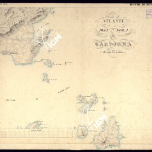 ATLANTE DELL'ISOLA DI SARDEGNA ALLA SCALA DI 1 AL 50.000 - FOGLIO I BOCCHE DI BONIFACIO.