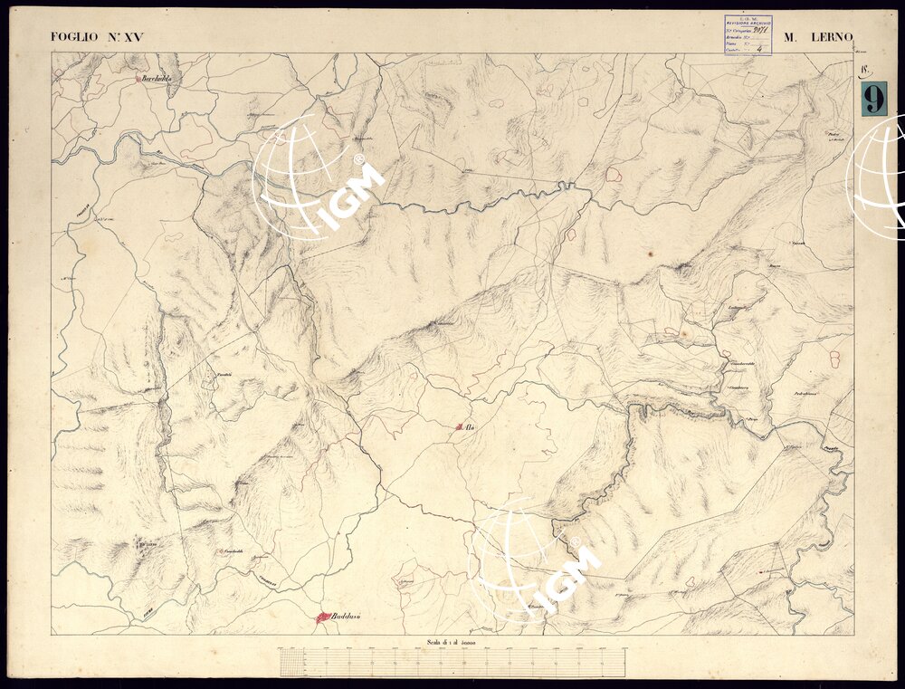 ATLANTE DELL'ISOLA DI SARDEGNA ALLA SCALA DI 1 AL 50.000 - FOGLIO XV MONTE LERNO.