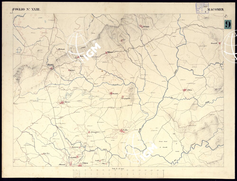 ATLANTE DELL'ISOLA DI SARDEGNA ALLA SCALA DI 1 AL 50.000 - FOGLIO XXIII MACOMER.