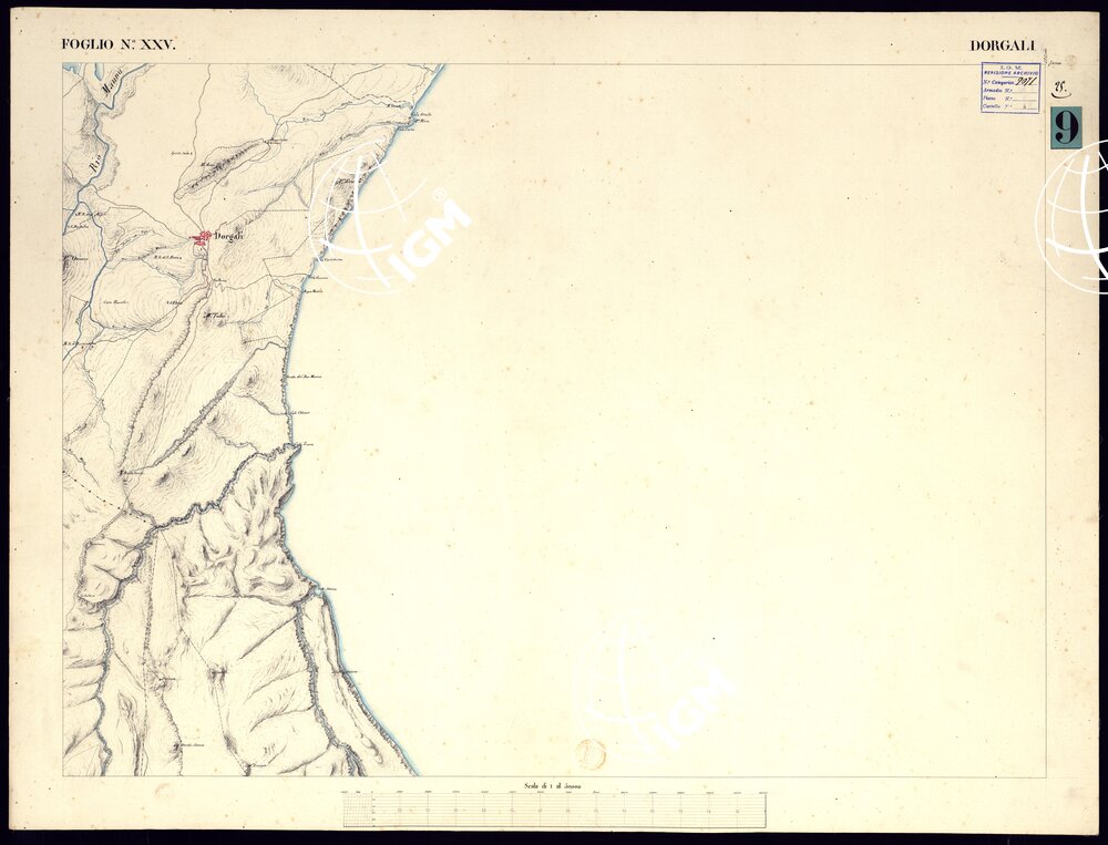 ATLANTE DELL'ISOLA DI SARDEGNA ALLA SCALA DI 1 AL 50.000 FOGLIO XXV DORGALI.
